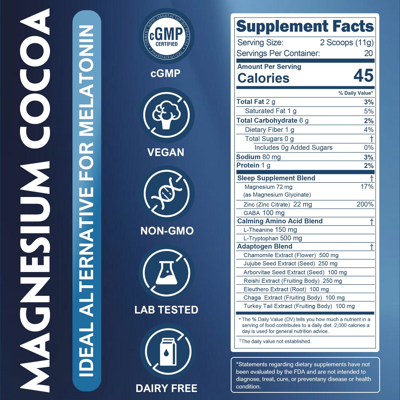 Mushroom Hot Cocoa with Magnesium for Sleep - Image 2