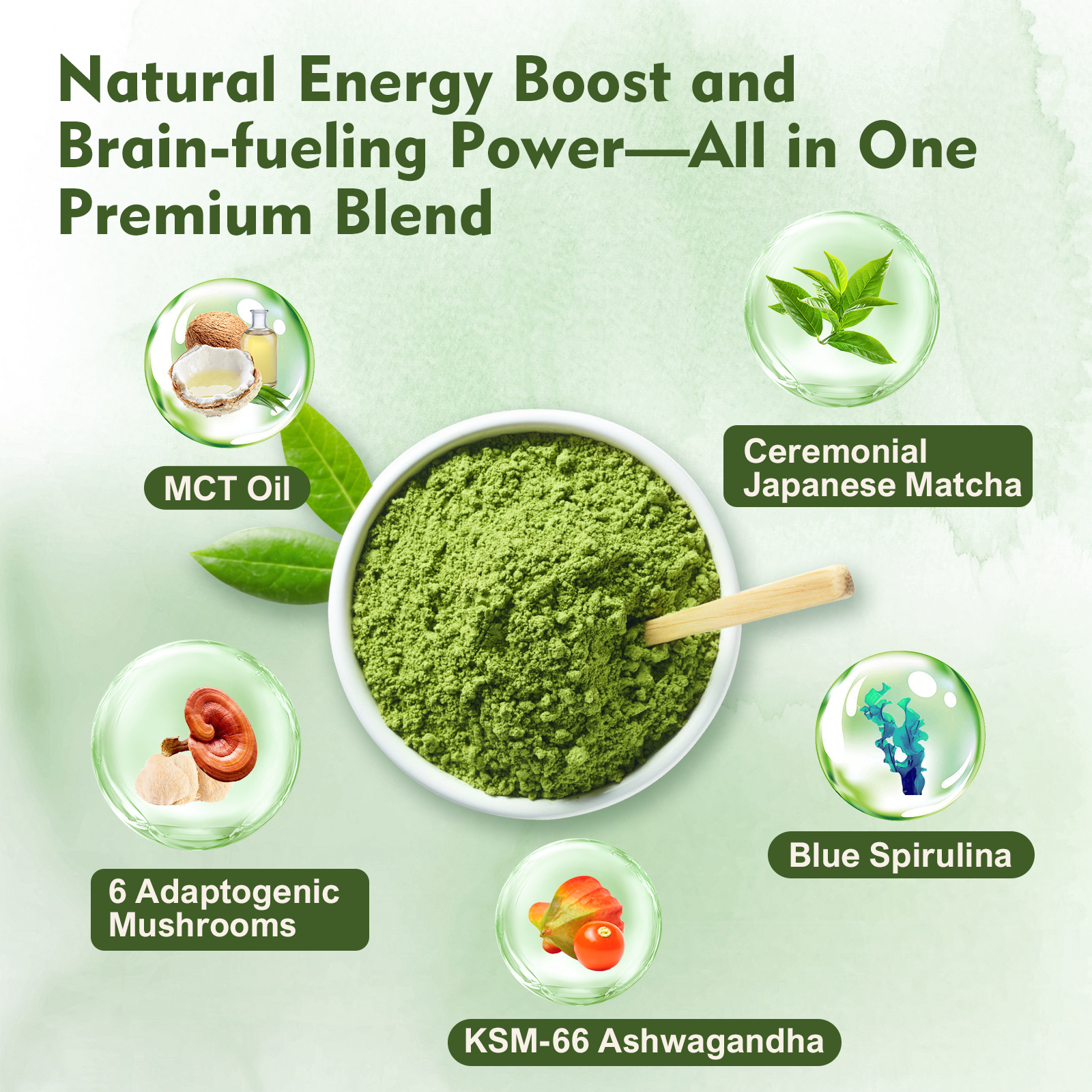 Mushroom Matcha Latte with Spirulina - Image 4