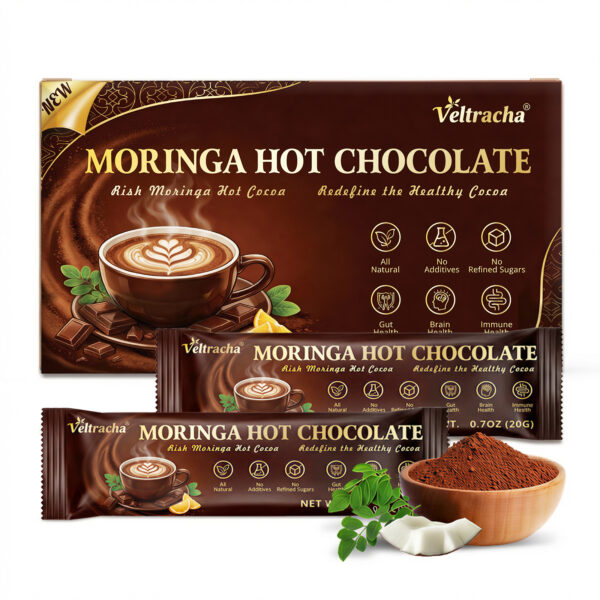 Moringa Hot Cocoa Mix, 10 Sachets