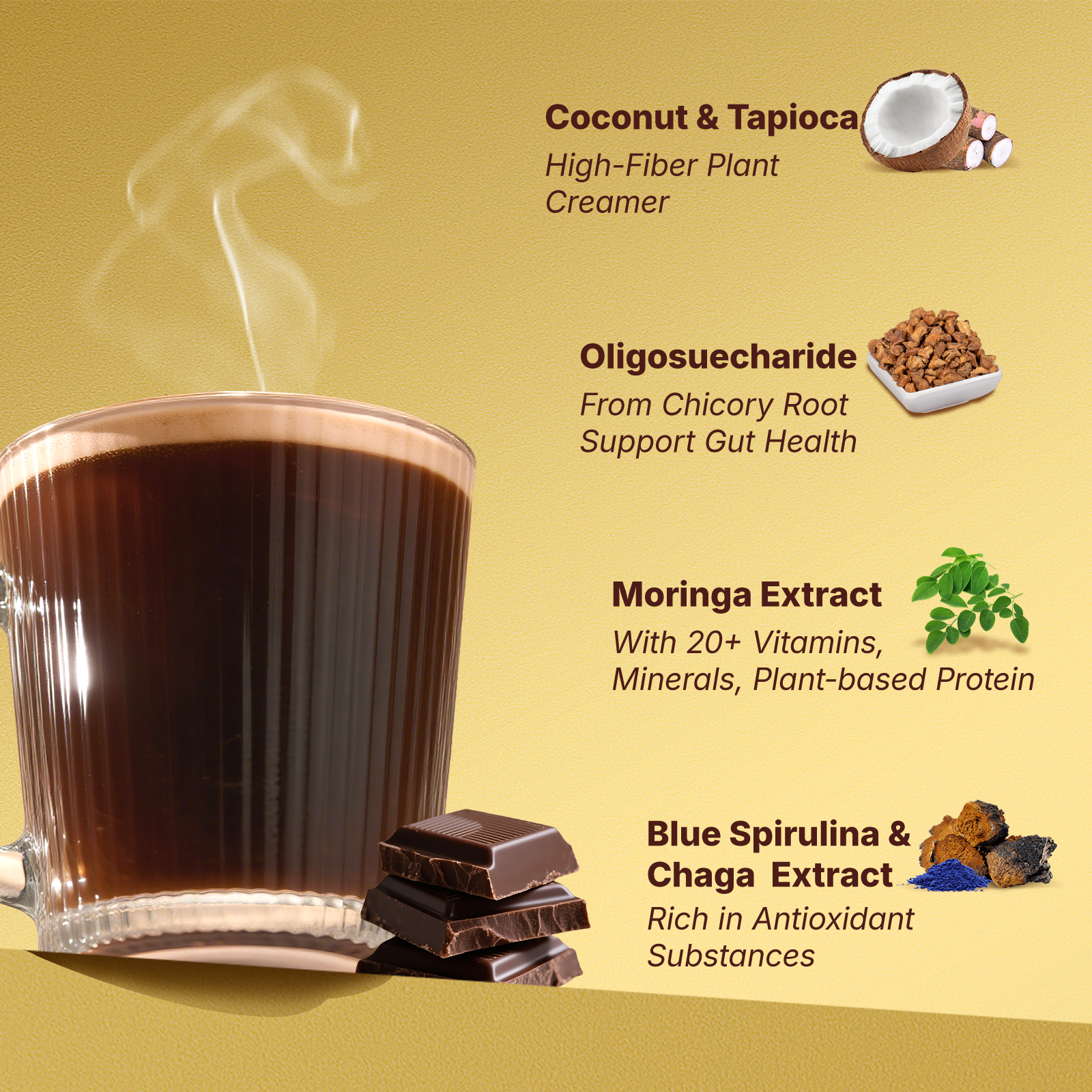 Moringa Hot Cocoa Mix, 10 Sachets - Image 4